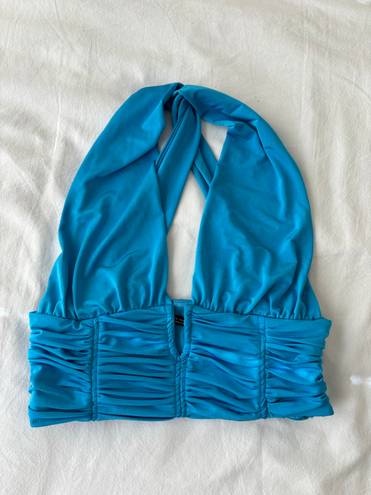 ZARA Blue  Crop Top