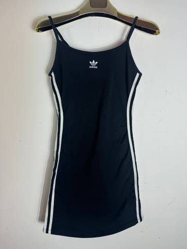 Adidas Side-Stripes Tank Dress classic tight summer in Black size Small