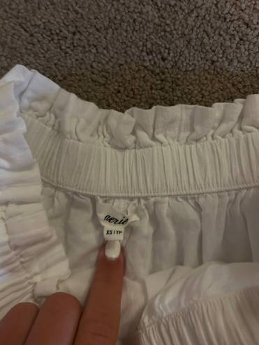 Aerie White Ruffle Skirt