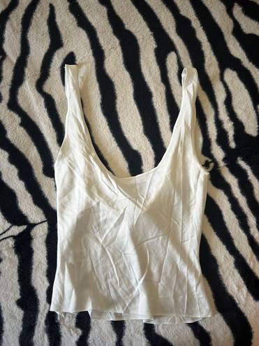 LIONESS White Silk Top