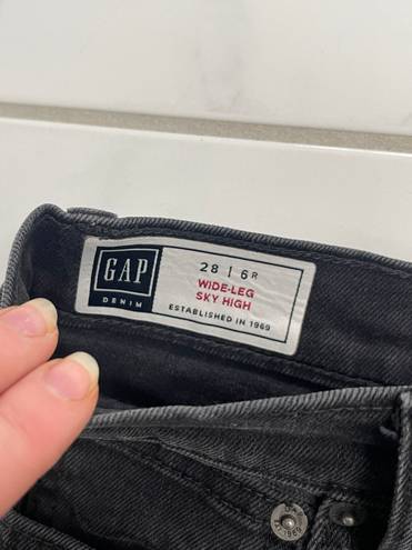 Gap Black Wide Leg High Rise Jeans