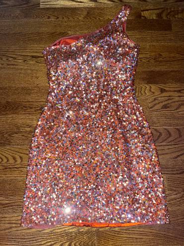 Scala sequin one shoulder dress