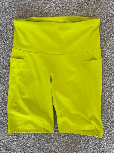 Old Navy Active Neon Yellow Biker Shorts 