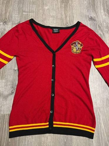 Harry Potter  Gryffindor Red, Black Varsity Cardigan Sweater Size 2XL Button Down