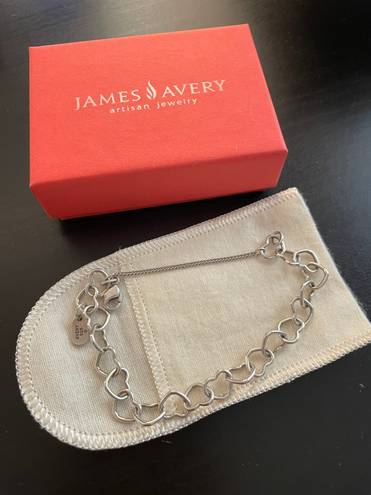 James Avery Linked Hearts Charm Bracelet