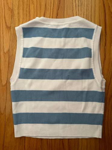 ZARA Blue & White Striped Top