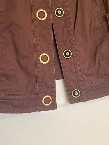 Dress Barn  Women’s XL Brown Denim Jacket •Button Closure Pockets Lightweight EUC