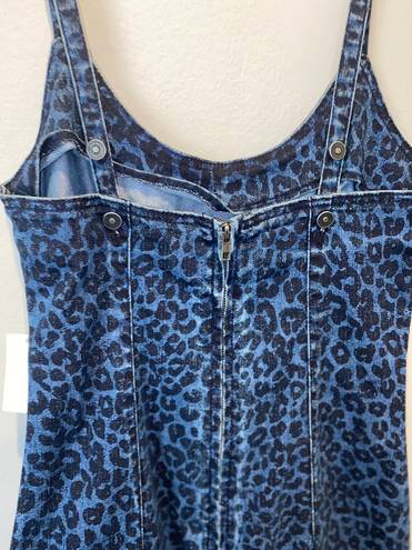 Charlotte Russe Leopard Print Denim Dress