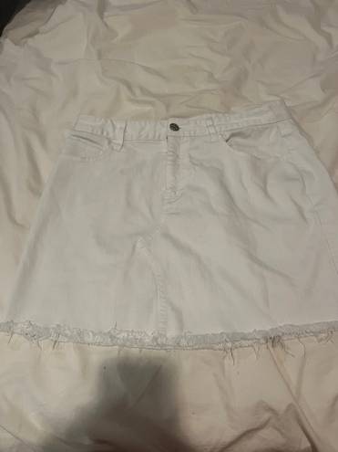 Trina Turk White Jean Skirt