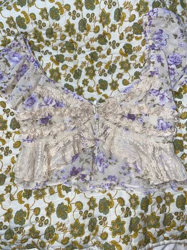 Free People Purple Floral top