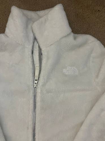 The North Face White Fuzzy Zip Up