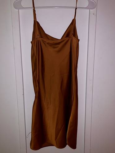 Forever 21 orange satin dress