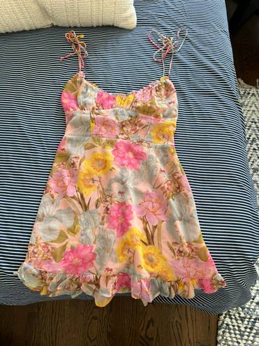 Floral Mini Dress Multi Size M