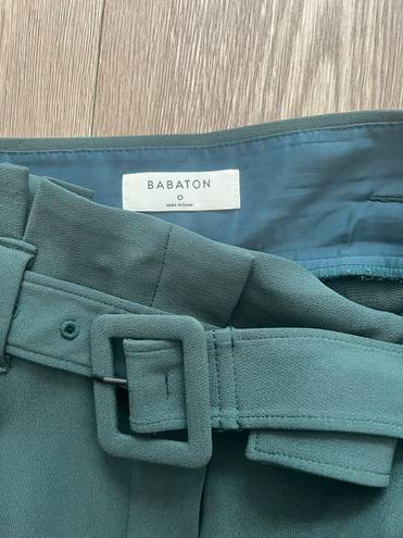 Aritzia Babaton Green Belted Trouser Size 0