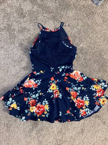 Emerald Sundae Navy Blue Floral Dress