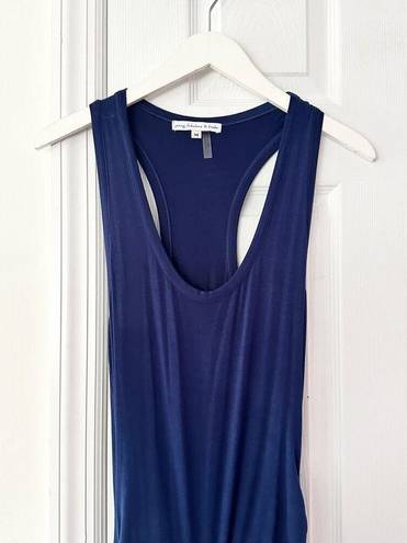 Young Fabulous and Broke  Hamptons Blue Ombre Midi Knot Waist Tank Bodycon Dress M