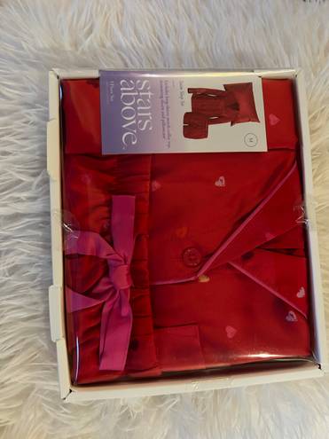 Target NWT 3-Piece Satin Sleep Set Red With Hearts