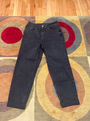 Krass&co Denim . Washed Black Cropped Cuffed Mom Jeans Women’s Size 10