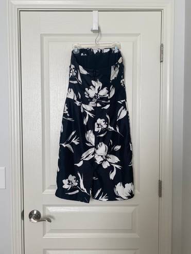 White House | Black Market  Black Floral Corset Dress