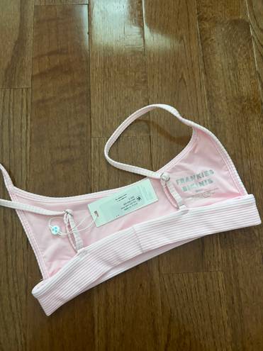 Frankie’s Bikinis NWT  Gavin Ribbed Scoop Bikini Top - love pink