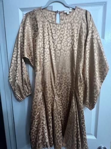 Oddi Leopard Satin Dress 