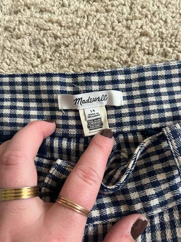 Madewell Trousers, Blue plaid