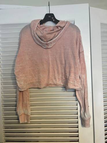 Forever 21  MD Light Pink Hood Cropped Pull Over 