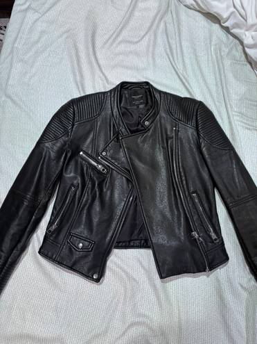 ZARA Leather Black Jacket