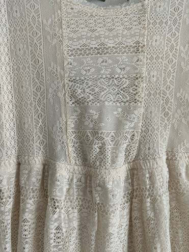 Hollister Cream Lace Bohemian Maxi Dress