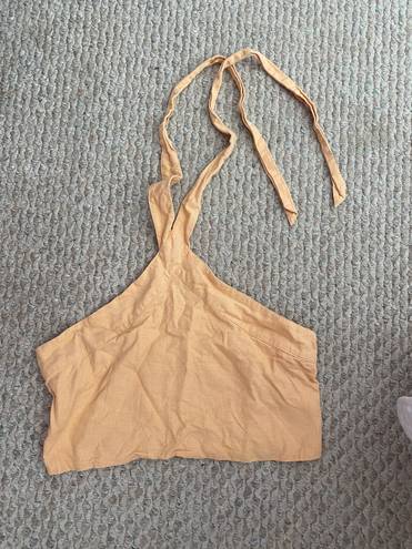 Abercrombie & Fitch Orange Halter Crop Top