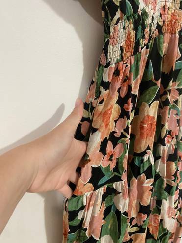 Petal and Pup  Peach Floral Cautilina Maxi Dress