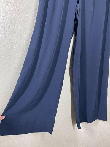 Krass&co  Medium Stretch Crepe Wide Leg Pants Navy New $650