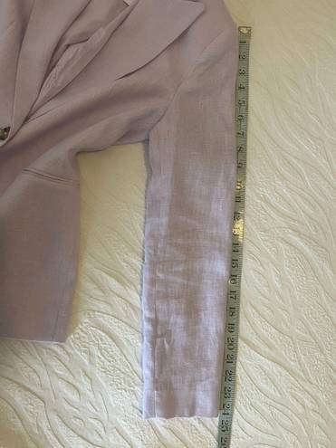 Mango ✨NEW✨  Blazer suit 100% linen Light Pastel Lilac Size 2