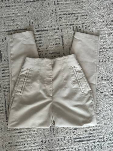 ZARA Cream High Waisted Trousers