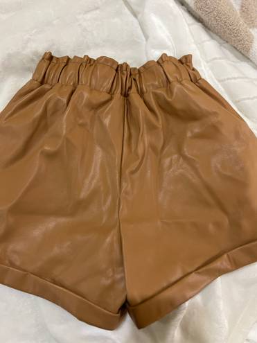 Forever 21 Faux Leather High Top-Waisted Shorts