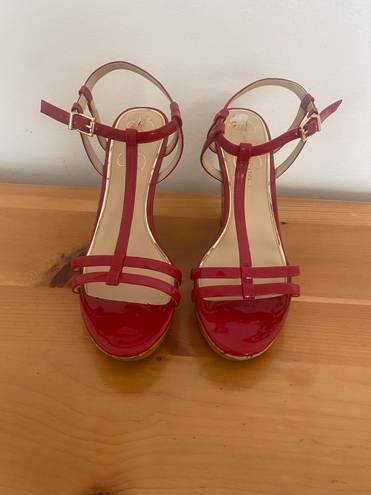 Jessica Simpson Red Wedges