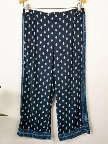 J.Jill  Women's Size XS Ponte Pull On Pants Wide Leg Lounge Floral Elatic Waist‎