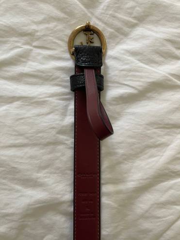 Coach NWOT XL Pebble Leather Belt Signature Horse & Carriage Buckle