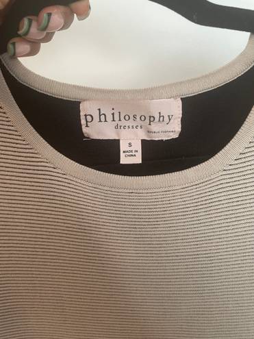 Philosophy Tan And Black Bondage  Dress