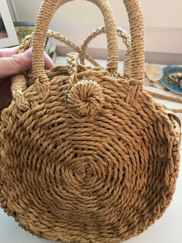 Round Rattan Bag