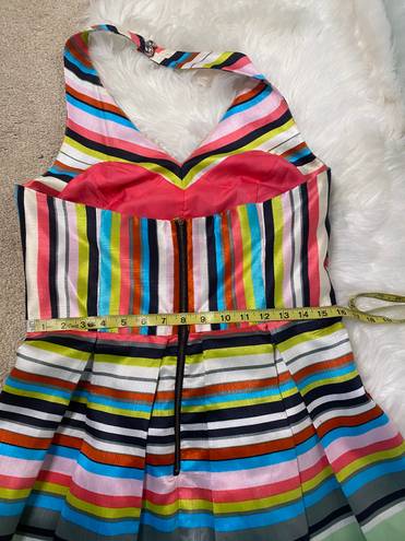 Gabby Skye Taylor Halter Striped Dress Size 10