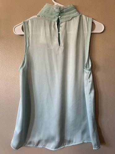 Rococo NWT Idem Ditto Seafoam Green Satin High Neck Tank/Blouse Sieze Small