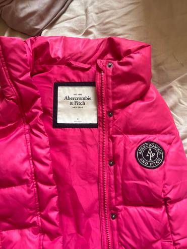 Abercrombie & Fitch Pink Puffer Vest