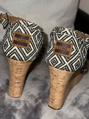 Toms Aztec Casual Wedges Sandals High Heels