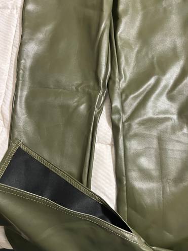 Pretty Little Thing New with Tags  Olive Leather Pants