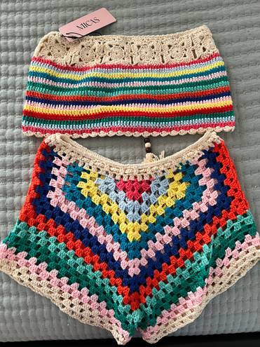 Micas Crochet Knit Two Piece Set