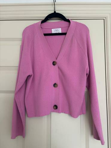 ZARA pink Cardigan