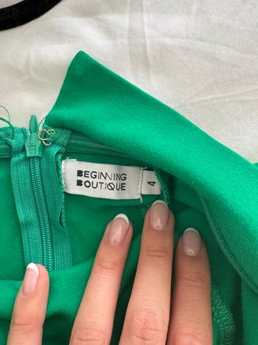 Beginning Boutique Green Mini Dress