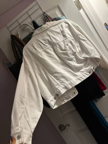 American Eagle ae white denim jacket