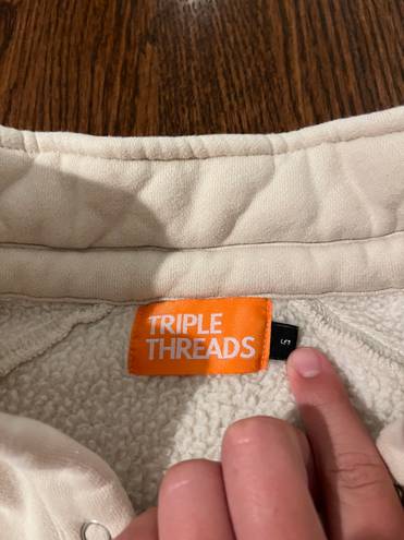 Triple Threads Cream Pullover